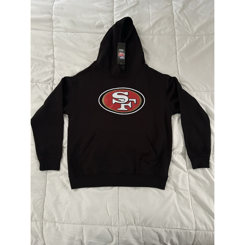 NFL San Francisco 49ers Youth Pullover Hoodie, Outer Stuff, Black Size L 14-16